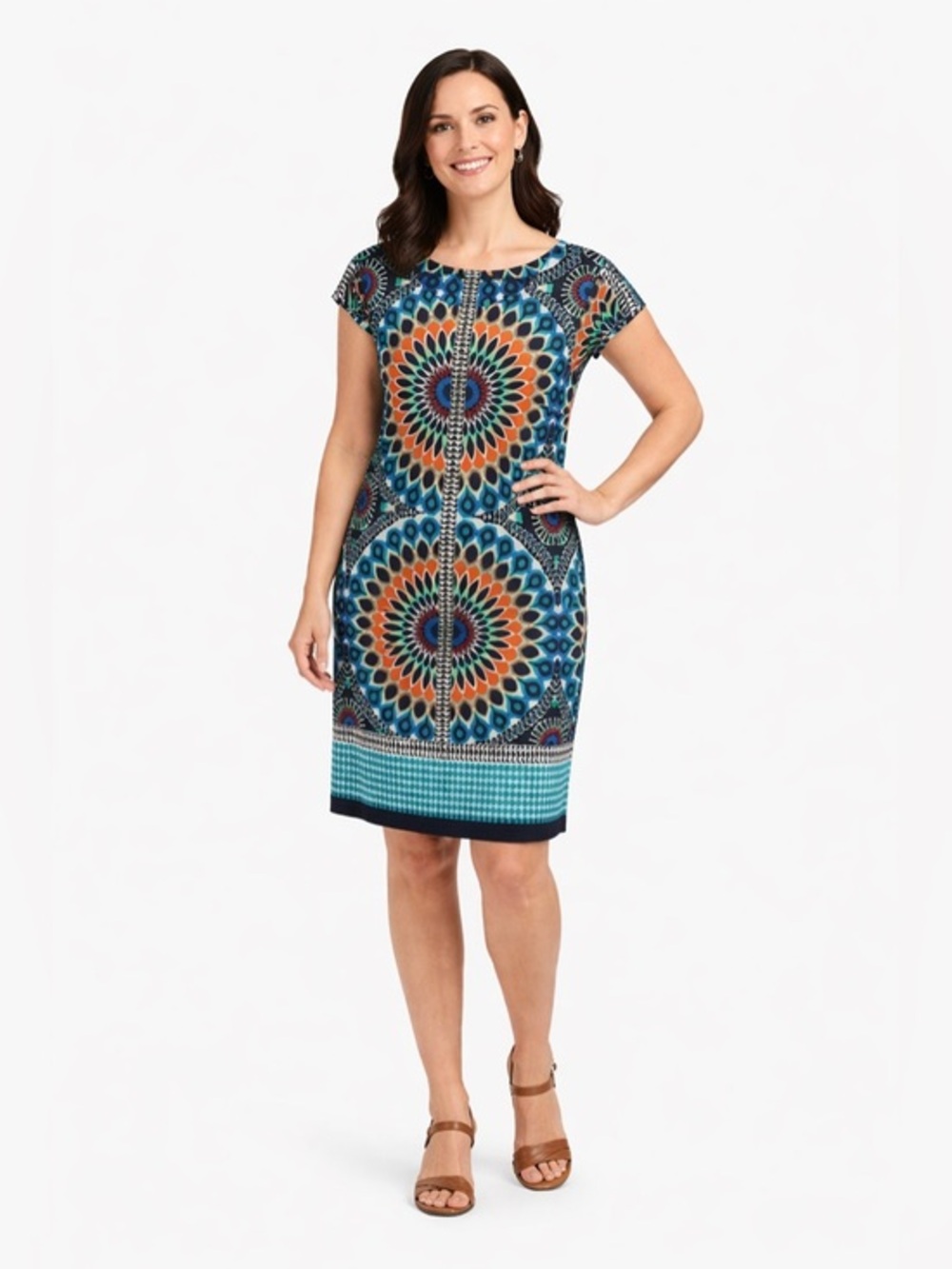 Women’s Multicolor Geometric Print Dress